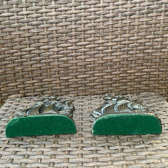 BRASS Sailing Ship Bookends Set of 2 Vintage MCM - Picture 3 of 7